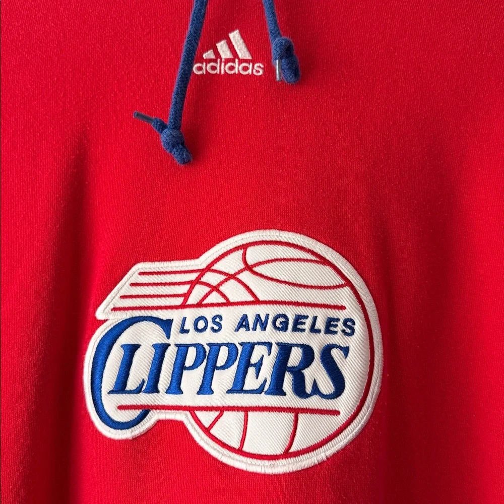 Adidas Red and Blue Clippers Hoodie Medium